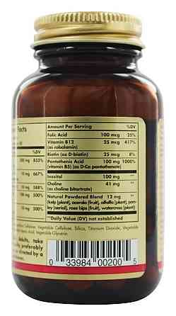 Вітаміни групи В Solgar B-Complex 100 таб Київ