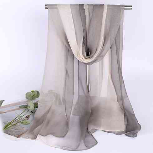 Жіночий шифоновий шарф коричневий - розмір приблизно 150*48см Київ