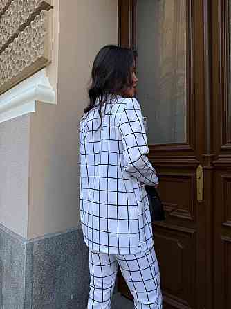 Жіночий стильний діловий костюм із костюма Білий, 42 Одеса