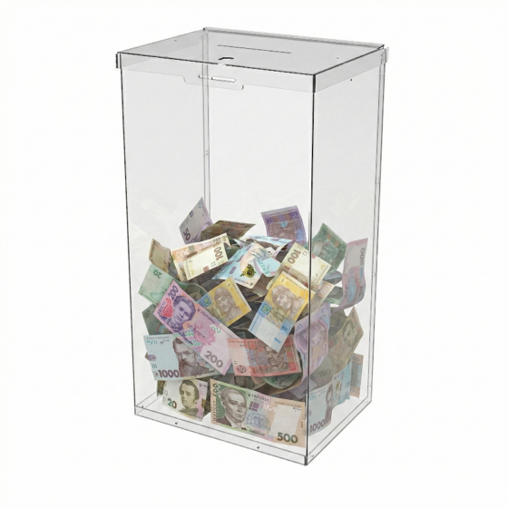 Ящик EKOSTAR с замком для пожертвований и сбора денег 270x200x500. Объем 27 литров Киев