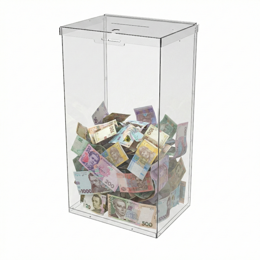 Ящик EKOSTAR с замком для пожертвований и сбора денег 270x200x500. Объем 27 литров Киев - изображение 1