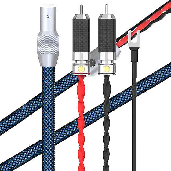 Аудіо кабель для тонарму з посрібленням 1м Луцьк