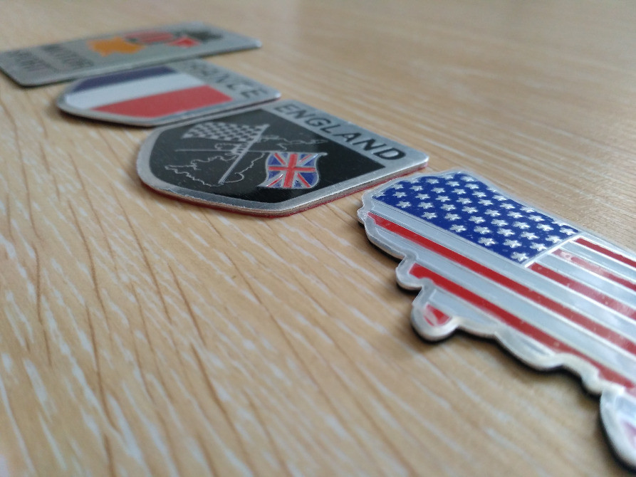 Наклейки на авто Прапор алюмінієві на авто або мото Київ - фото 7