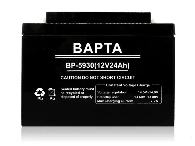 Акумулятор BAPTA BP-5930 12V 24Ah для ДБЖ, охоронних систем, електроприладів, розмір 176×166×125 мм Київ - фото 3