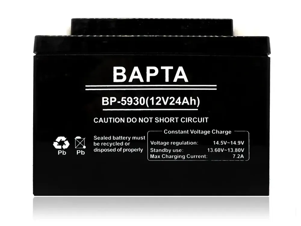 Акумулятор BAPTA BP-5930 12V 24Ah для ДБЖ, охоронних систем, електроприладів, розмір 176×166×125 мм Одеса - фото 3