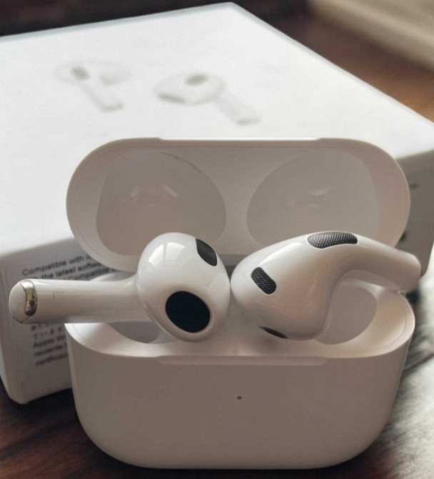 Навушники AirPod 3A, 1:1 new 2025р lux chip Zhongke Київ - фото 3