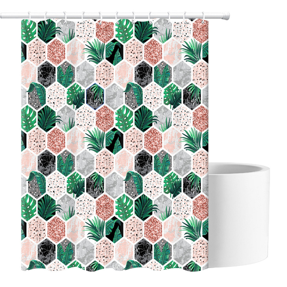 Шторка для ванны из полиэстера водонепроницаемая Bathlux 180x180 см с кольцами, занавеска для ванной комнаты Каменец-Подольский - изображение 1