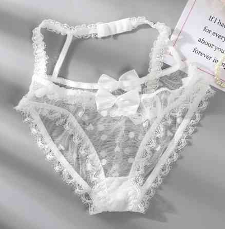 Сексуальні трусики білі з сердечкми - розмір 42-46, матеріал не вказано Київ