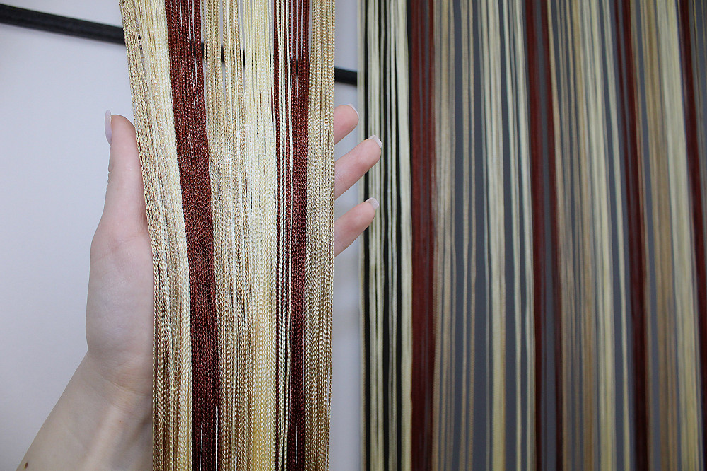 Штори-нитки "Кісея" Коричневий з бежевим 300х300см 1 шт (61-011) Київ - фото 5