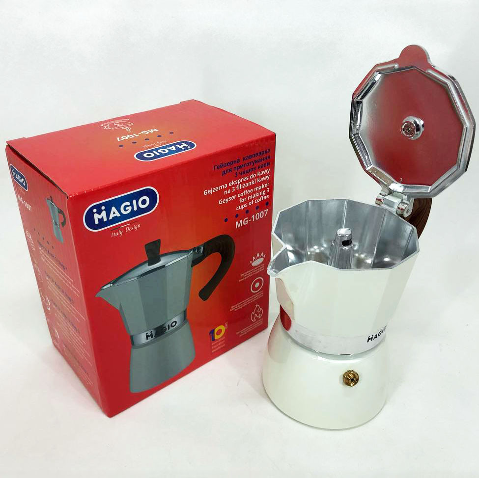 Кофеварка гейзерная с давлением Magio MG-1007 150 мл, Кофеварка гейзерная для офиса HE-60 Львов - изображение 15