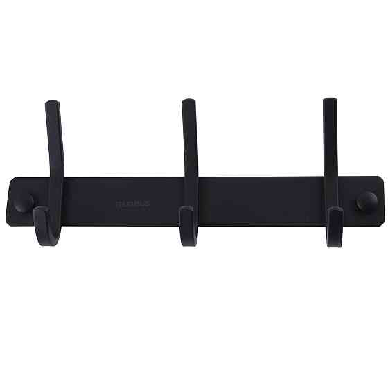 Планка з гачками Globus Lux BQ9435-3 чорна матова SUS304 (000022207) Київ
