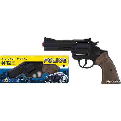 Игрушечное оружие Gonher Револьвер 12-зарядный черный, в коробке (127/6) Винница