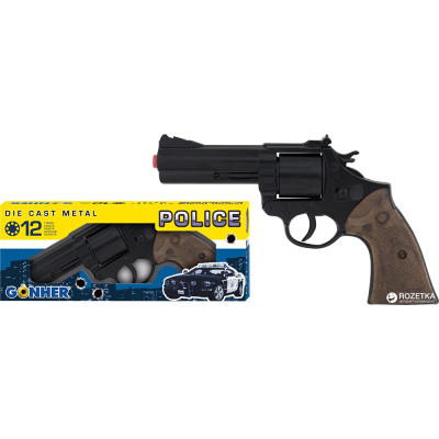 Игрушечное оружие Gonher Револьвер 12-зарядный черный, в коробке (127/6) Винница - изображение 2