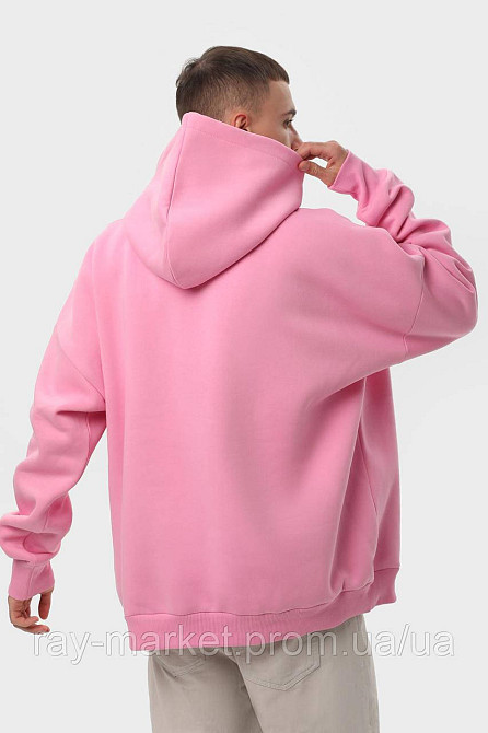 Худі оверсайз чоловіче утеплене RAY OVERSIZE рожеве (U0404M-Pink) 2XL/3XL Київ - фото 4