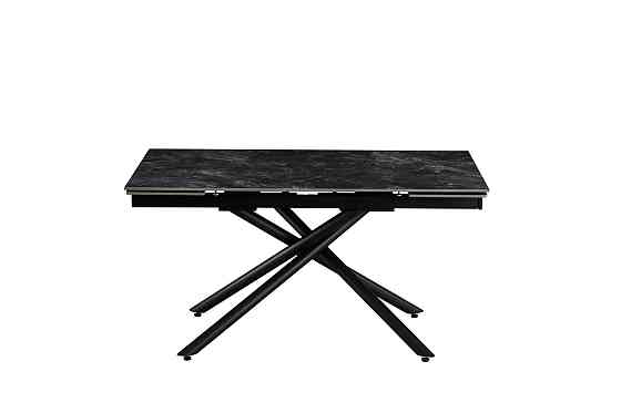 Стіл Мелані 140 (+60)*90, чорний/кераміка антрацит Киев