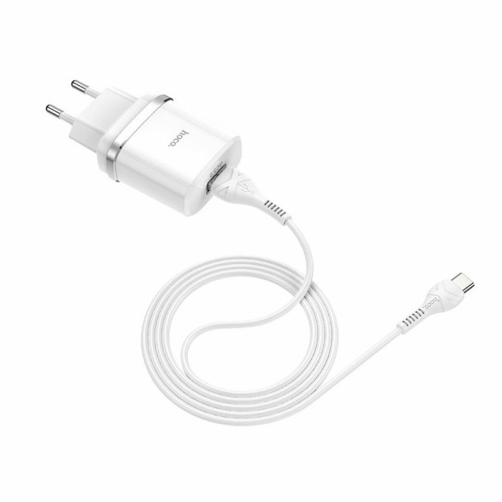 Мережевий зарядний пристрій HOCO C12Q Smart QC3.0 charger set(Type-C) 18W White Киев - изображение 2