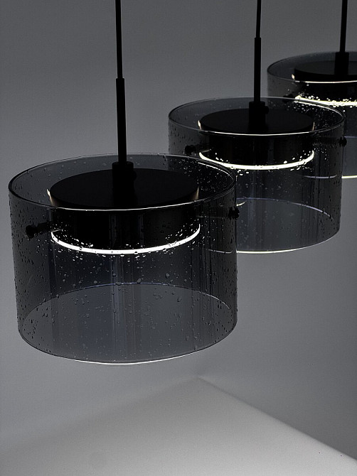 Підвісний світлодіодний світильник VALESO G 2922/3L 42W Димчасто-чорний Коломия - фото 5