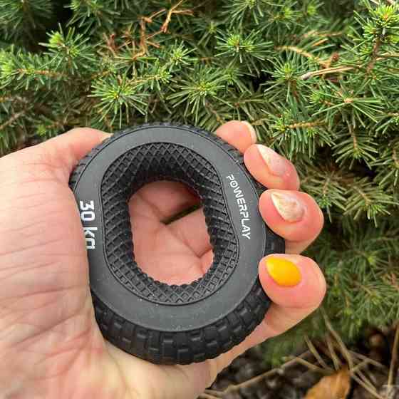 Еспандер кистьовий силіконовий PowerPlay PP-4333 Hand Grip Hard 30 кг. Чорний Кам'янське
