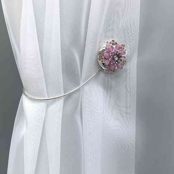 Магніти для штор та гардин "Flowers" набір 2 шт Пудровий (81-214) Київ