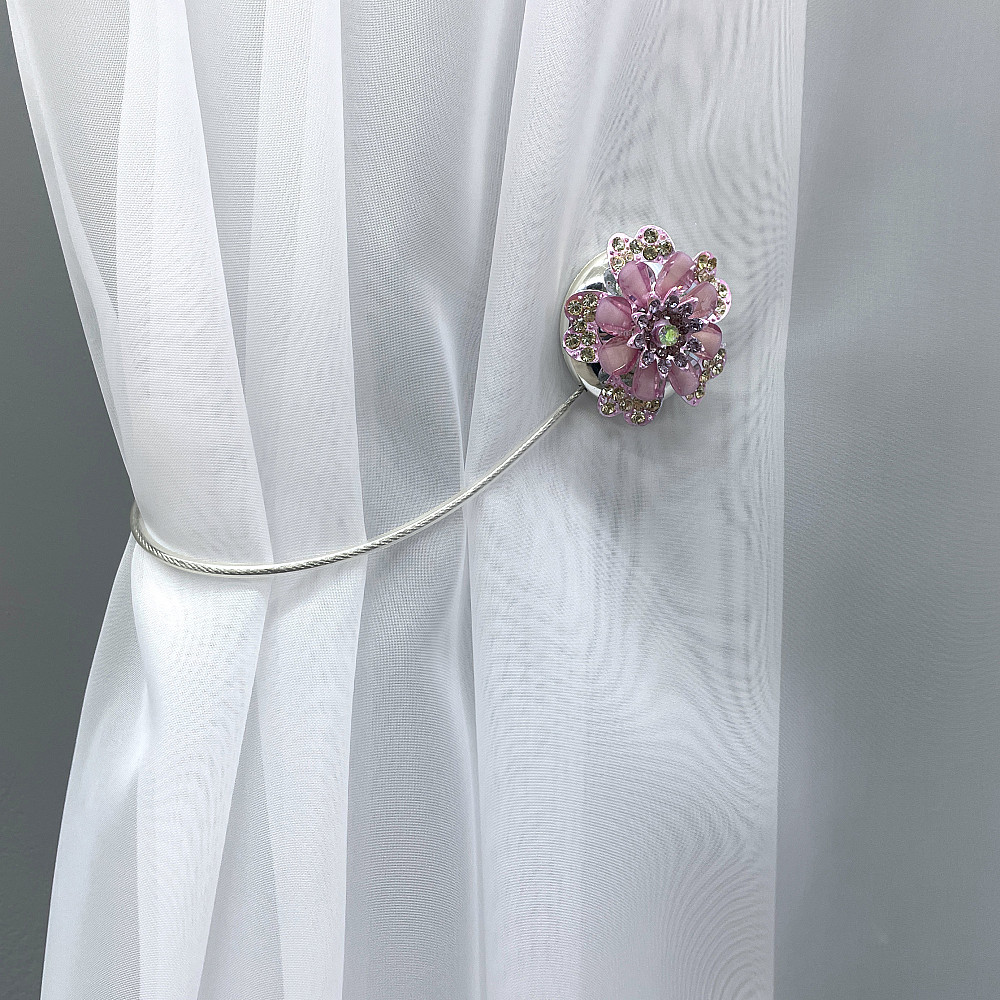 Магніти для штор та гардин "Flowers" набір 2 шт Пудровий (81-214) Київ - фото 3