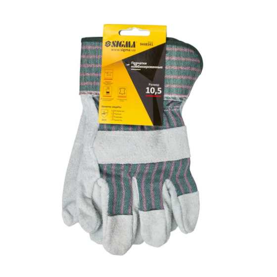Рукавички 9448341 комбіновані замш цільна долоня р.10,5 клас AB SIGMA Житомир - изображение 5