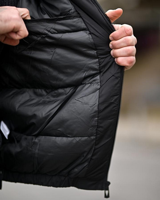 Чоловіча зимова куртка jenson чорна ПП8102 Одеса - фото 7