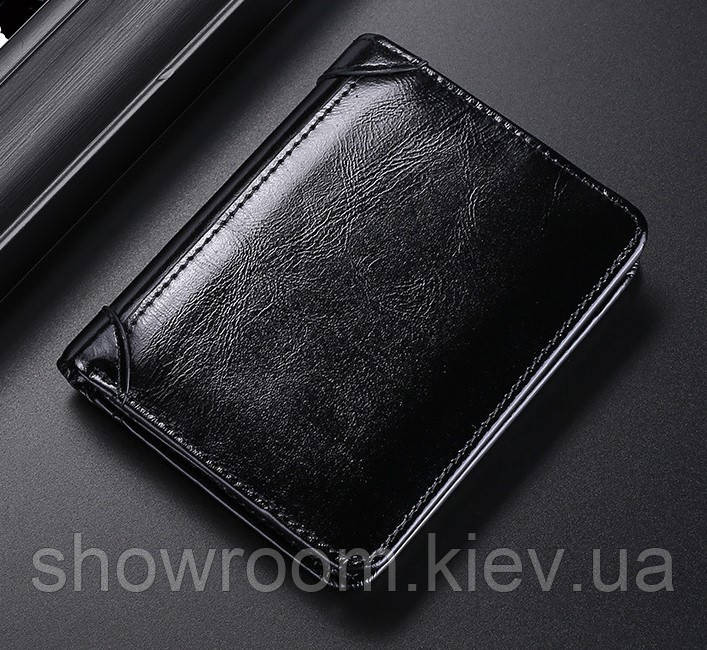Чоловіче шкіряне вертикальне портмоне Leather Collection (2765) Київ - фото 1