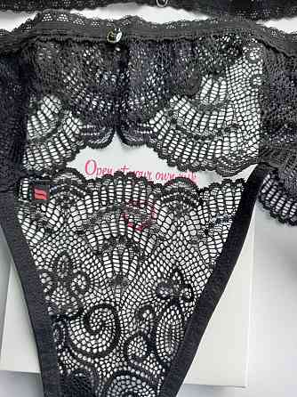 Жіночий мереживний комплект білизни Obsessive Firella set L-XL чоорний Славута
