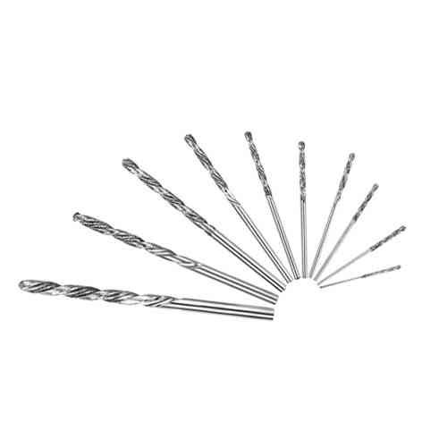 Набір алмазних свердел 10 шт 0.8-4 мм для ручного дриля по склу та металу свердла зі сталі з алмазним напиленням у чохлі Київ