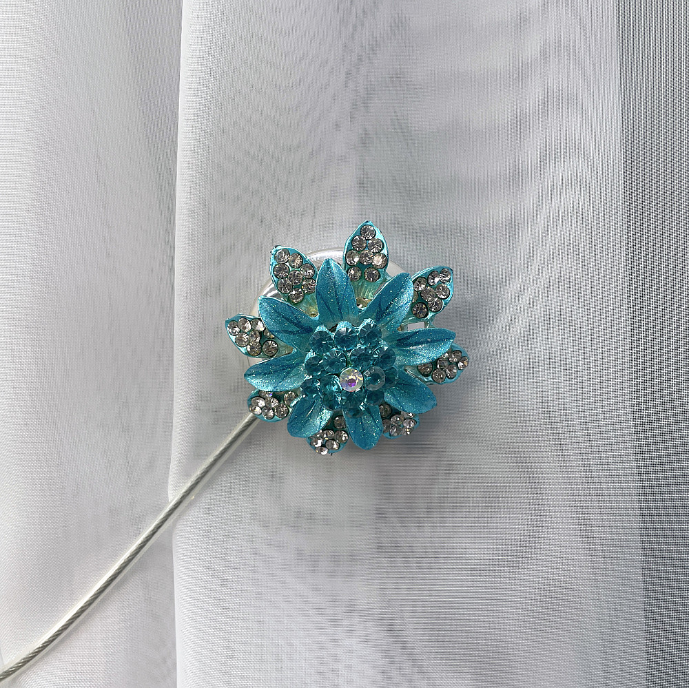 Магніти для штор та гардин "Flowers" набір 2 шт Блакитний (81-224) Київ - фото 2