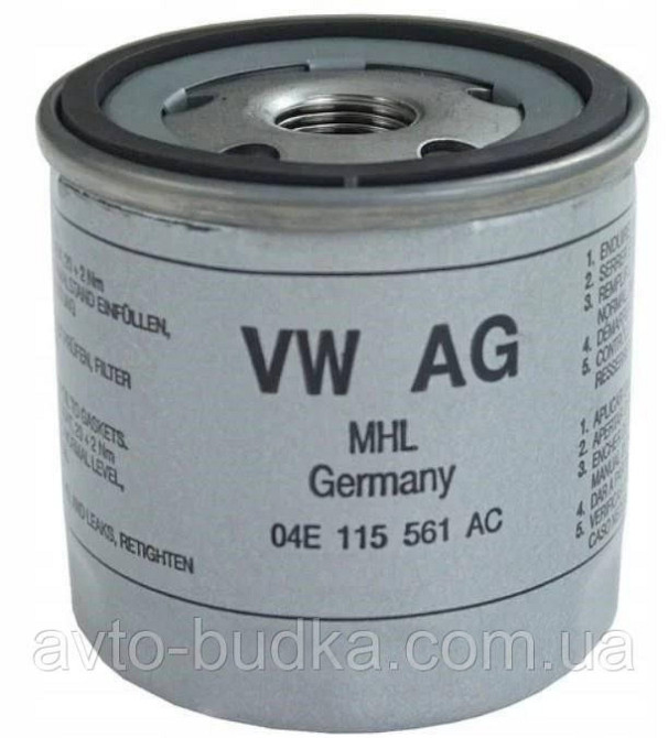 Фільтр масляний на Volkswagen Golf VII 2012-2020 двигун 1.0Tsi; 1.2Tsi; 1.4Tsi; 1.5Tsi; 1.6; VAG Original 04E115561AC Новий Розділ - фото 4