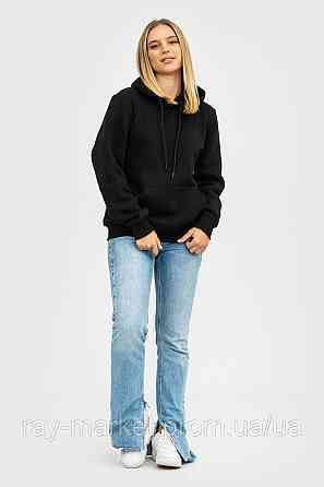 Набір жіночий худі утеплене 2шт RAY BASIC Темно-синій/Чорний (U0401W-Navy Blue-Black) L Київ