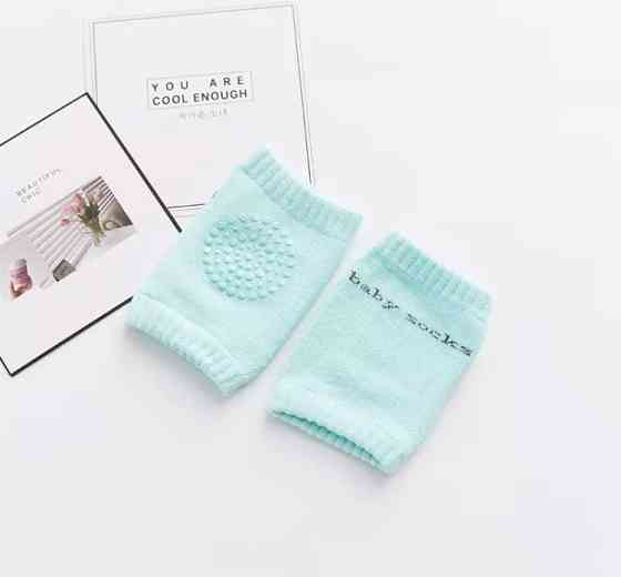 Наколенники детские для ползания, светло-зеленые, отличные защитные наколенники Киев