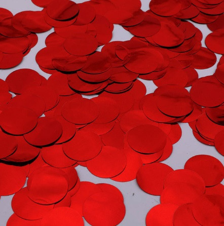 Конфетти круглые из фольги 10 г 25 мм красный Киев - изображение 2