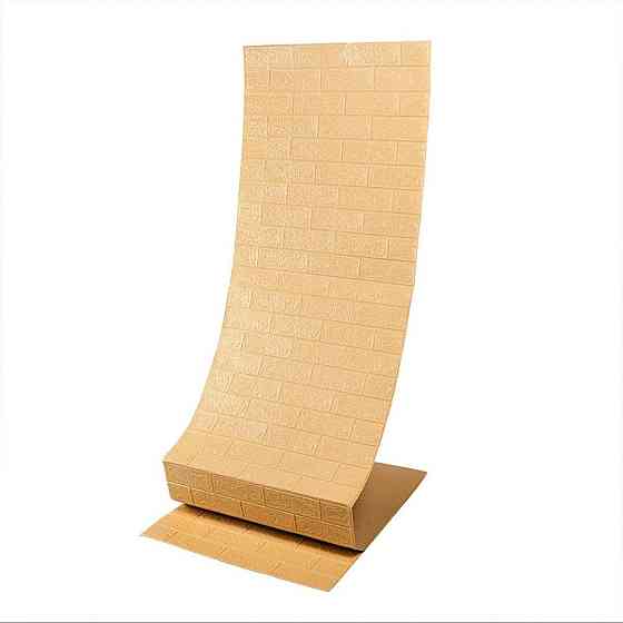 Самоклеящаяся 3D панель Бежевая Кирпич Киев