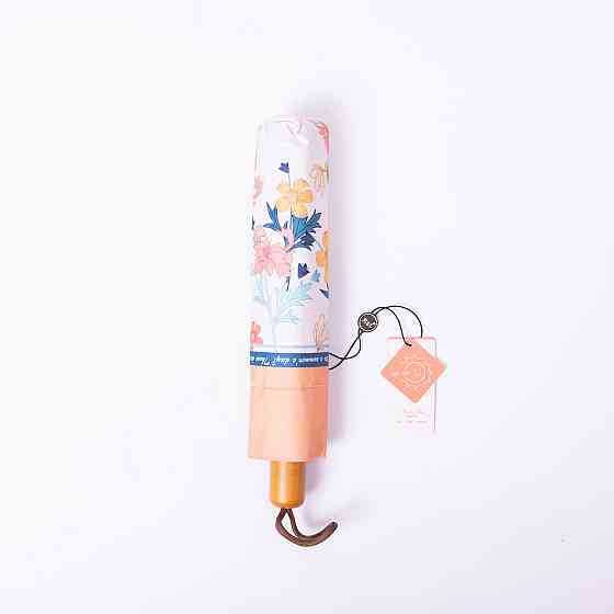 Парасолька механічна елегантна з принтом міцна надійна з поліестеру діаметр 99 см Помаранчевий HP-23-15O Київ