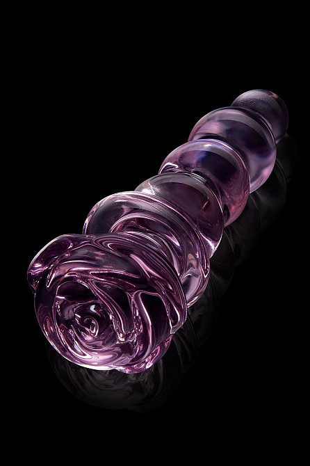 Фалоімітатор ялинка зі скла Dream Toys Glaze Glass у формі бутона троянди Sex Aura Київ - фото 6