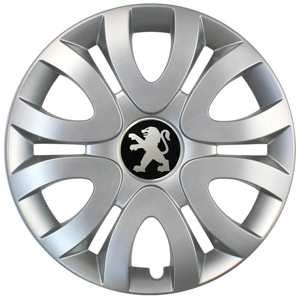 Автомобильные модельные колпаки R15 Peugeot 330 4шт, SJS, серебряные Киев - изображение 1