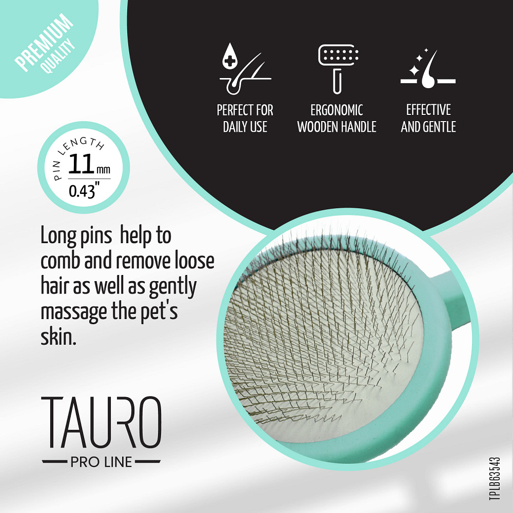 Tauro Pro Line Щітка дерев'яна кругла, зубці 11 мм, м'ятна, M, 9 х 19 см Киев - изображение 4