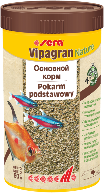 Основний корм Sera Vipagran Nature (Сера Віпагран) для риб усіх видів, що харчуються в середніх шарах води 250 мл (80 г) Київ - фото 1