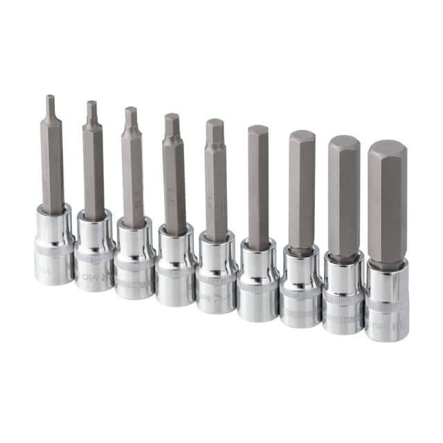 Набір біт HEX у кейсі, 1/2", S2, H4-H17, 100 мм, STORM INTERTOOL ET-8406 Київ - фото 5