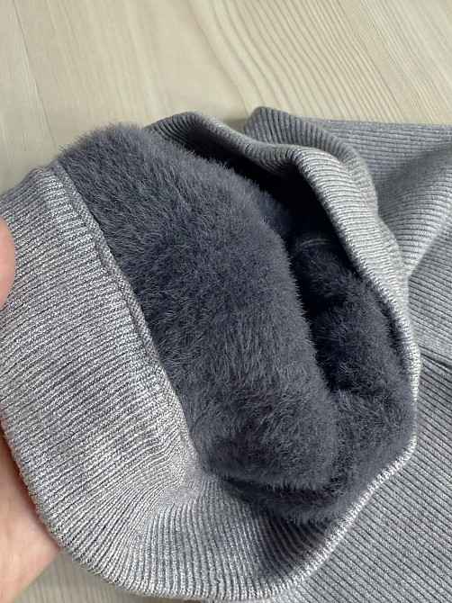 Лосины женские A-N 6126-6161 теплые в рубчик на меху ангоры, серый, one size Киев - изображение 8