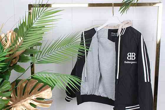 Бомбер черный для мальчика подростка 175-180 Николаев