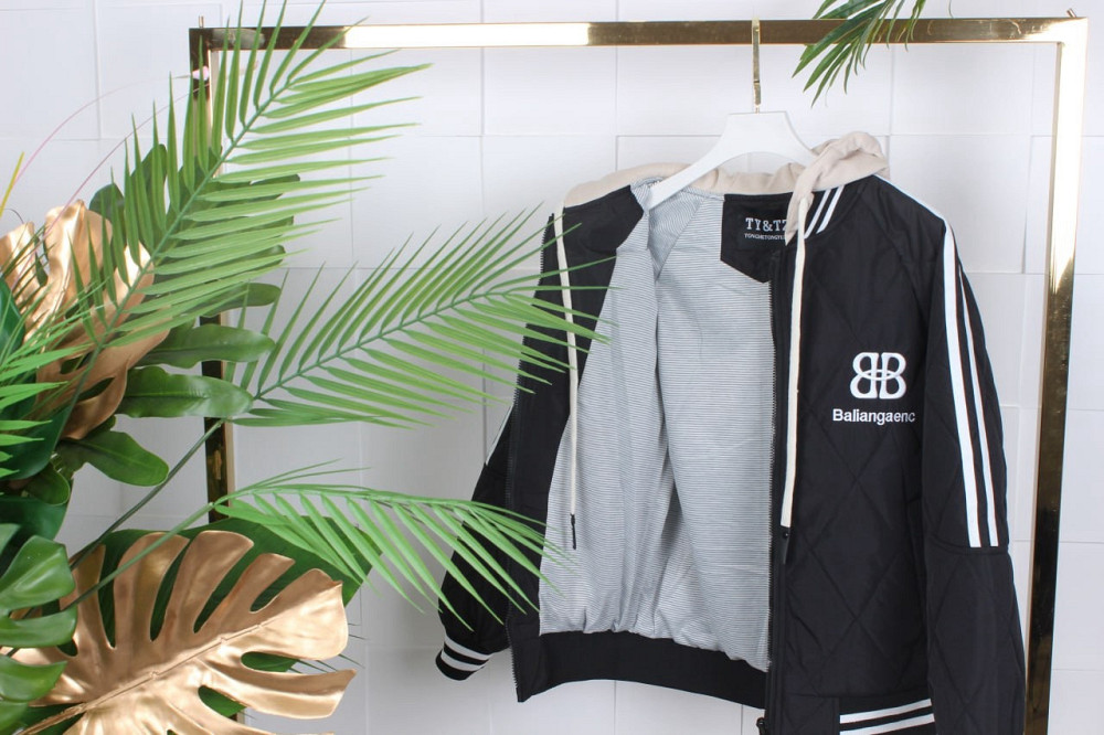 Бомбер черный для мальчика подростка 175-180 Николаев - изображение 2