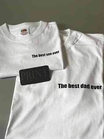 Футболки в стилі Family look для мами, тата та дитини — The best dad ever / The best son ever Чернівці