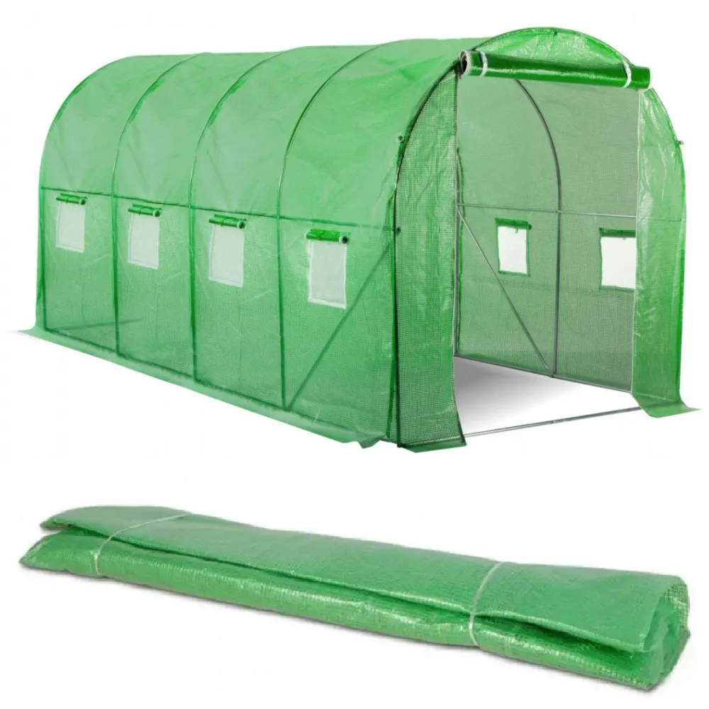 Пленка для теплицы 10 м² (4х2,5х2м) 140 г/м2, UV, ветропрочная, морозостойкая, Зеленая Киев - изображение 3