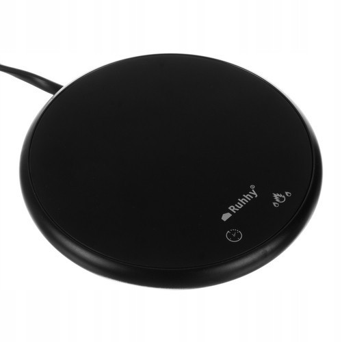 Кружка керамическая 400 мл с электрическим подогревом и ложкой Ruhhy (22125) Black Нововолынск - изображение 3