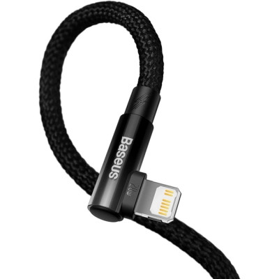 Дата кабель USB-C to Lightning 1.0m 20W 90° corner black Baseus (CAVP000201) Винница - изображение 4