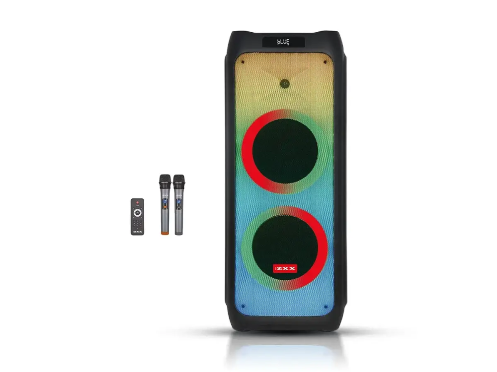 Портативна акустична колонка ZXX-5590 100Вт, 2×10" динаміка, TWS/FM/USB/TF/BT/LED, 2 мікрофони, пульт ДК, акумуляторна Одеса - фото 3