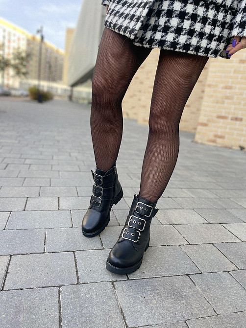 Liya Черевики жіночі LIYA чорні натуральна шкіра зима висота 13 см розмір 38 (2836) Коломия - фото 7